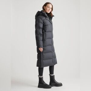 NWT Quince Medium Long Black Down Feather Jacket